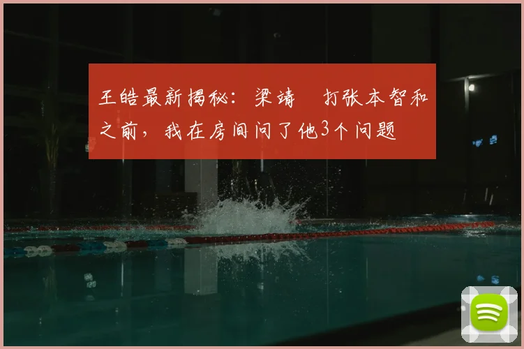 王皓最新揭秘:梁靖崑打张本智和之前,我在房间问了他3个问题